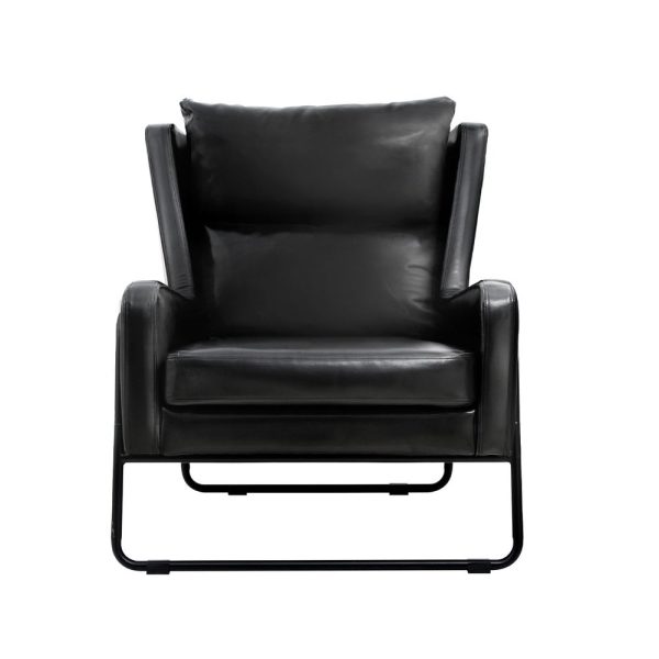 Artiss Armchair Accent Chair PU Leather Wingback Black Online Sale