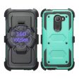 Jitterbug Smart 2, Smart2, A30 Plus, A30 Fierce, Tmobile REVVL, A30 Walters Case, Triple Protection 3-in-1 Heavy Duty Holster Shell Combo Clip Cover - Teal on Sale