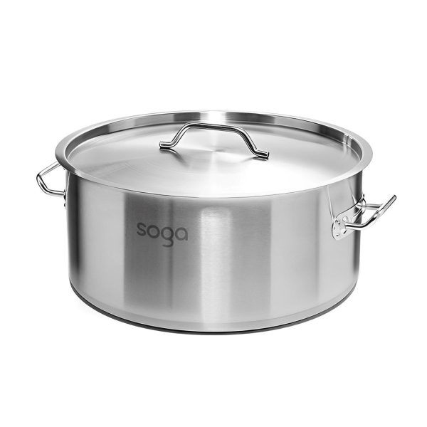 SOGA Stock Pot 58Lt Top Grade Thick Stainless Steel Stockpot 18 10 Supply