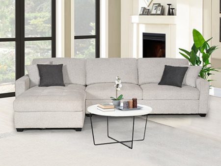 Milano Corner Sofa Chaise Polyester Fabric Multilayer Two Pillows Attached Individual Pocket Spring Supply