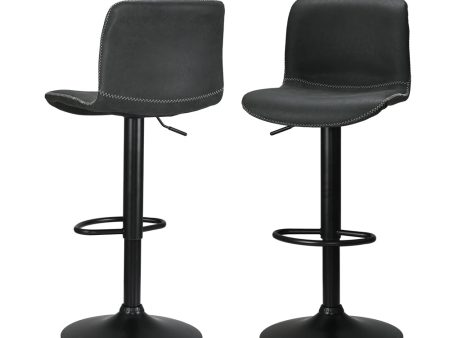 Artiss 2x Bar Stools Kitchen Swivel Bar Stool Gas Lift Chairs Barstools Black Hot on Sale