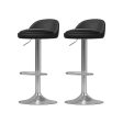 Artiss 4x Bar Stools PU Leather Gas Lift Black Discount