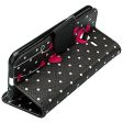 Galaxy J7 2016 Case, Magnetic Fold[Kickstand] Pu Leather Wrist Strap Wallet Case with ID & Credit Card Slot for Samsung Galaxy J7 2016   J710 - Polka Dot Hearts on Sale