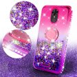 Glitter Phone Case Kickstand Compatible for T-mobile REVVL+ Plus, Coolpad REVVL Plus Case,Ring Stand Liquid Floating Quicksand Bling Sparkle Protective Girls Women for REVVL Plus - (Hot Pink Gradient) on Sale