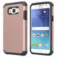 Samsung Galaxy J7 (Boost Mobile,Virgin,MetroPcs,T-Mobile) Dual Layered Slim Hybrid Case - Rose Gold on Sale