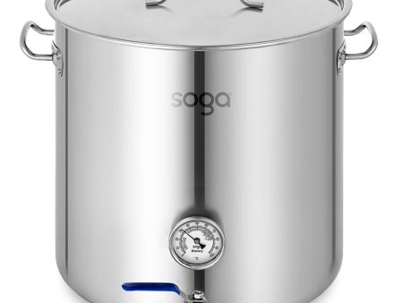 SOGA Stainless Steel Brewery Pot 130L With Beer Valve 55*55cm Cheap