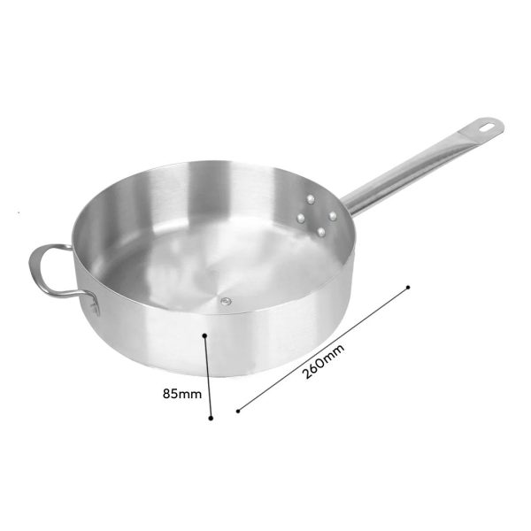 SOGA 26cm Stainless Steel Saucepan With Lid Induction Cookware With Triple Ply Base For Sale