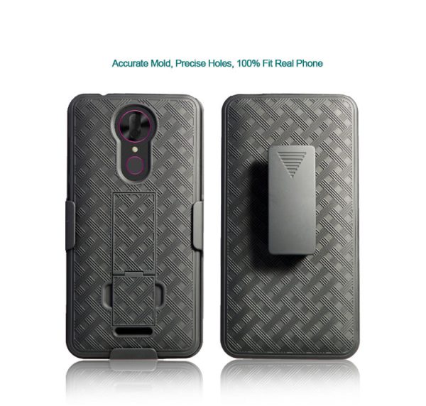 T-mobile REVVL+ Plus, Coolpad REVVL Plus Case, Slim Rotating Swivel Clip Rugged Holster Shell Combo Cover Supply