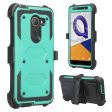 Jitterbug Smart 2, Smart2, A30 Plus, A30 Fierce, Tmobile REVVL, A30 Walters Case, Triple Protection 3-in-1 Heavy Duty Holster Shell Combo Clip Cover - Teal on Sale