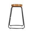 Artiss 2x Bar Stools Tractor Seat 65cm Wooden For Discount