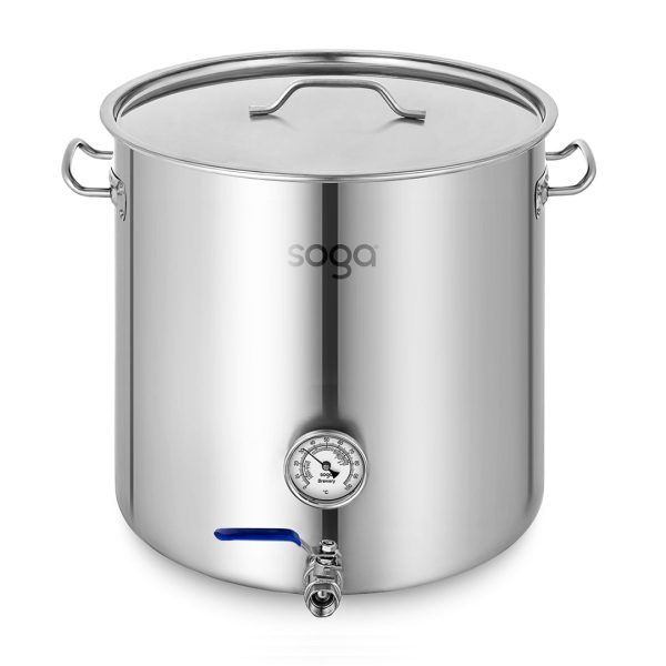 SOGA Stainless Steel Brewery Pot 50L With Beer Valve 40*40cm For Cheap