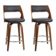 Artiss 2x Bar Stools Swivel Leather Chair 65cm on Sale