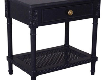 Polo Side Table Bedside Black w Shelf 60. The rattan shelf provides you with that coastal feel that turns the bedroom into a beachy retreat. Cheap