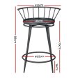 Artiss 2x Bar Stools Swivel Metal Chairs Fashion