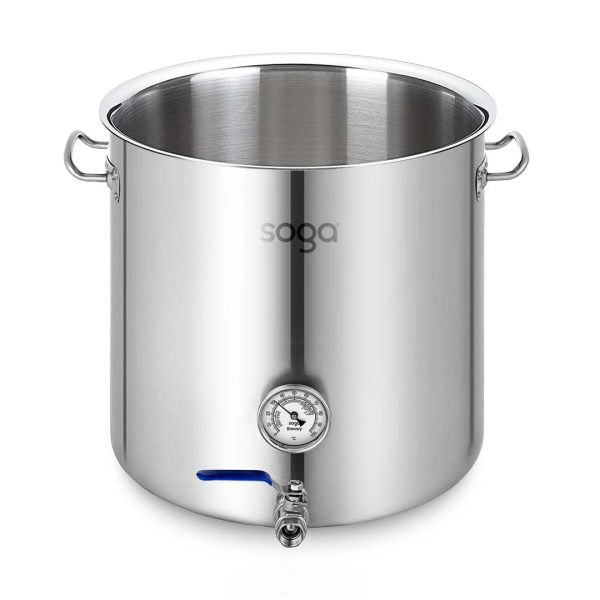 SOGA Stainless Steel No Lid Brewery Pot 130L With Beer Valve 55*55cm Discount