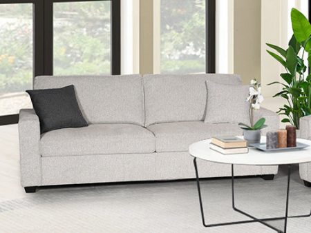 Milano 3 Seater Sofa Set Polyester Fabric Multilayer Two Pillows Attached Individual Pocket Spring Online now