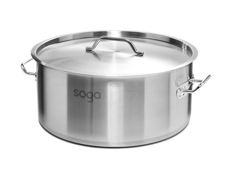 SOGA Stock Pot 32Lt Top Grade Thick Stainless Steel Stockpot 18 10 Online now