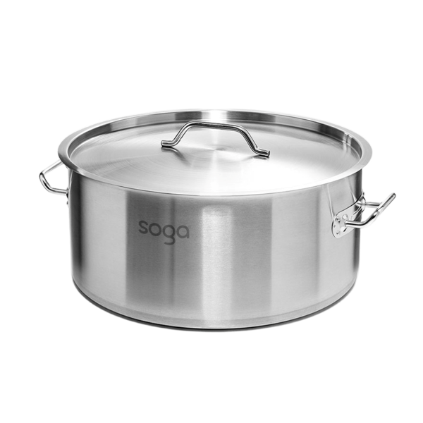 SOGA Stock Pot 32Lt Top Grade Thick Stainless Steel Stockpot 18 10 Online now