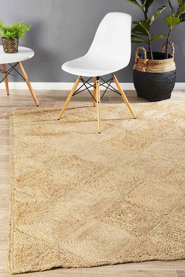 Atrium Hatch Natural By Rug Culture - 270X180CM - RECTANGLE For Sale