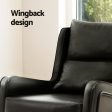 Artiss Armchair Accent Chair PU Leather Wingback Black Online Sale