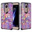 T-mobile REVVL Plus, Coolpad REVVL+ Plus Case, Slim Dual Layered Shock Resistant Hybrid Cover - Rainbow Flower Sale