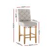 Artiss 2x Bar Stools Linen Upholstered Chairs For Discount