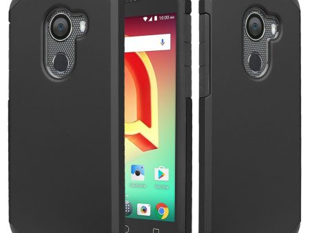 Tmobile REVVL, Alcatel A30 Plus, A30 Fierce, Alcatel Walters Slim Dual Layered Shock Resistant Hybrid Case Cover - Black Online now