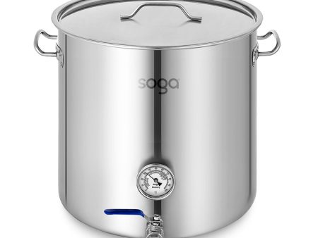 SOGA Stainless Steel Brewery Pot 33L With Beer Valve 35*35cm on Sale