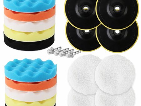 11Pcs 6  Buffing Waxing Polishing Pads Sponge Pad Set For Car Polisher Drill Cheap