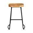 Artiss 2x Bar Stools Tractor Seat 65cm Wooden For Discount