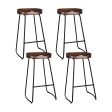 Artiss 4x Bar Stools Tractor Seat 75cm Black on Sale