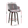 Artiss 2x Bar Stools Swivel Velvet Padded Wooden Hot on Sale