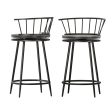 Artiss 2x Bar Stools Swivel Metal Chairs Fashion