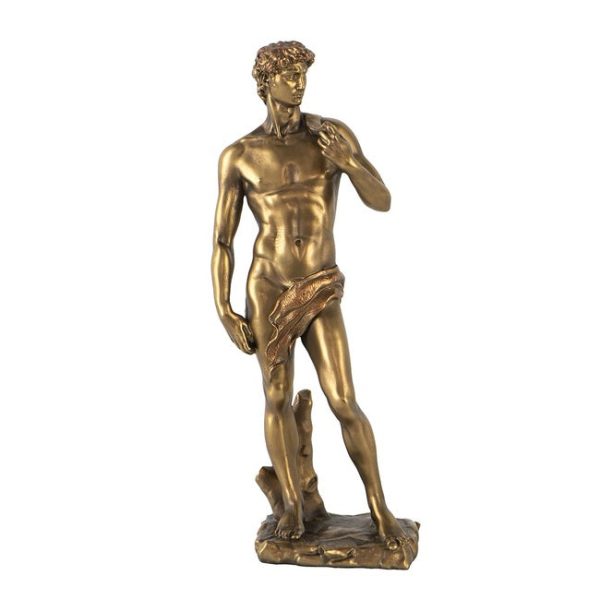 Golden David Statue 35cmH. Golden coloured statue of David Fashion