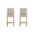 Artiss 2x Bar Stools Linen Upholstered Chairs For Discount