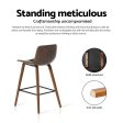 Artiss 4x Bar Stools Vintage Leather Wooden on Sale