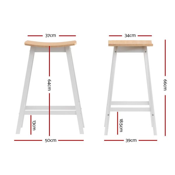 Artiss 2x Bar Stools Wooden Chairs Oak Supply