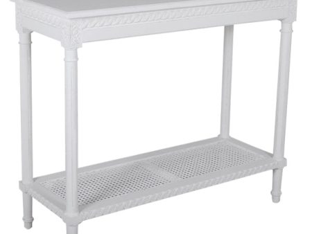 Polo Classic Console w Shelf White 110 For Discount