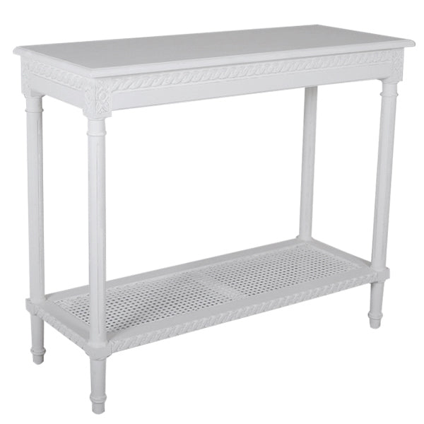 Polo Classic Console w Shelf White 110 For Discount