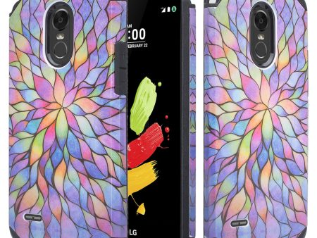 LG Stylo 3 Case, Stylo 3 Plus Dual Layered Shock Resistant Slim Hybrid Case for Stylo 3   Stylo 3 Plus - Rainbow Flower Cheap