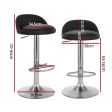 Artiss 4x Bar Stools PU Leather Gas Lift Black Discount