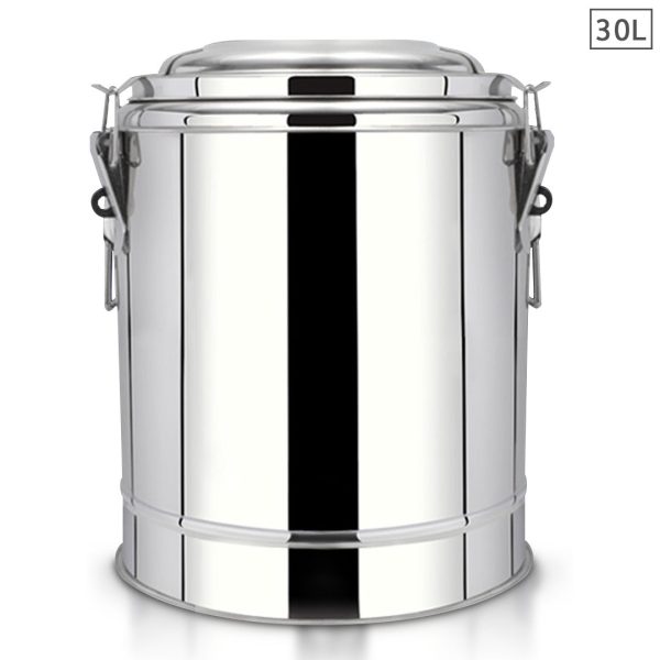 SOGA 30L Stainless Steel Insulated Stock Pot Hot & Cold Beverage Container Supply