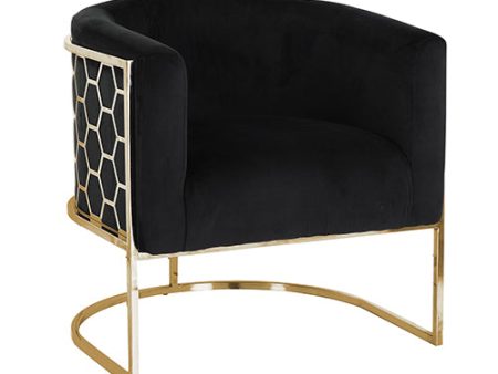 Vinatge Arm Chair Black Velvet Sale