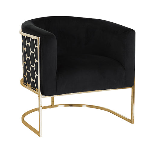 Vinatge Arm Chair Black Velvet Sale