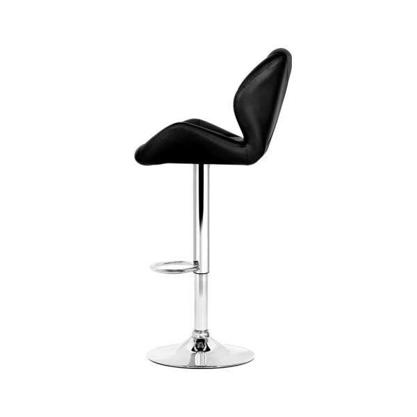 Artiss 4x Bar Stools Gas Lift Padded Leather Black Sale