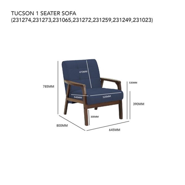 Tucson 1 Seater Sofa Armchair Online