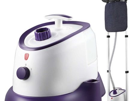 SOGA Garment Steamer Vertical Twin Pole Clothes 1700ml 1800w Professional Steaming Kit Purple Cheap