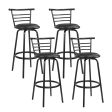 Artiss 4x Bar Stools Swivel Leather Padded Metal Online now