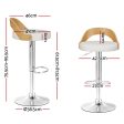 Artiss 4x Bar Stools Adjustable Leather Padded White For Discount