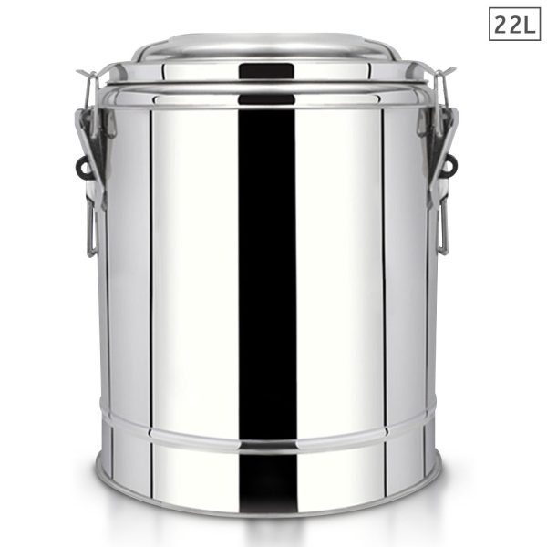 SOGA 22L Stainless Steel Insulated Stock Pot Hot & Cold Beverage Container Online Sale